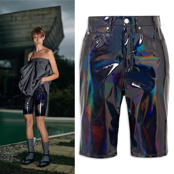 we11done | NWT SS 2020 Dark Holoshine Shorts Medium - Picture 2 of 13